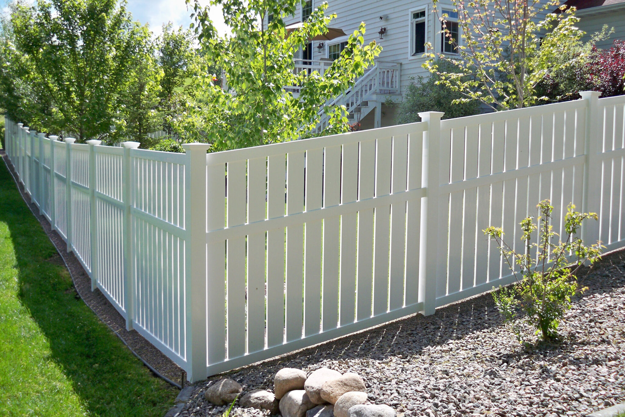 Vinyl fence installation in Wausau, WI